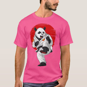 T-shirt Panda Bear Karate Kickboxing Kung Fu Taekwondo Mar