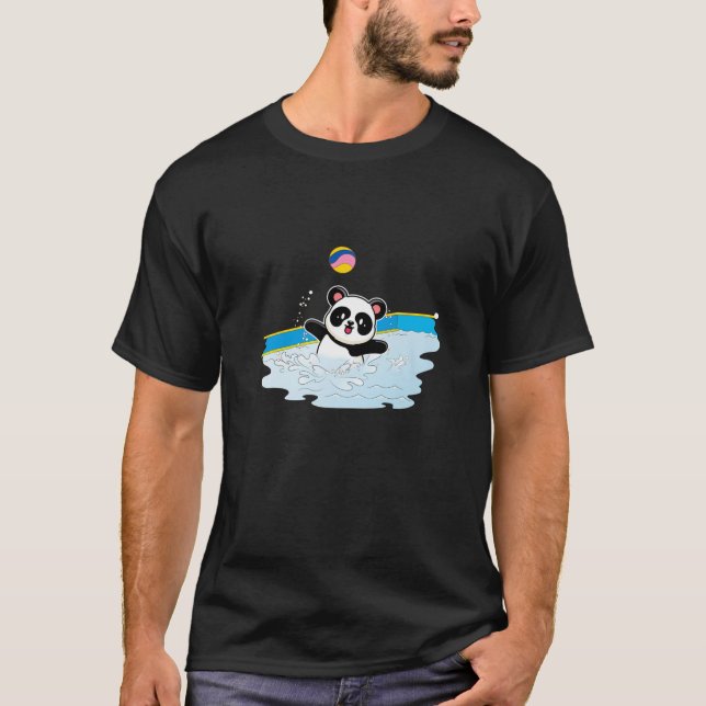 T-shirt Panda Bear Water Polo Lecteur Water Ball Sports An (Devant)