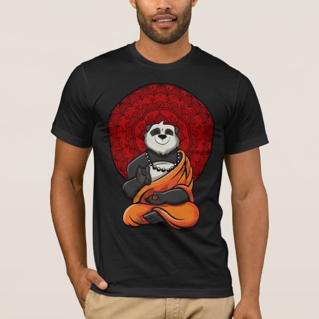 T-shirt Panda Bear Zen Yoga Medina Bouddha (Devant)