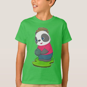 T-shirt Panda Bowling