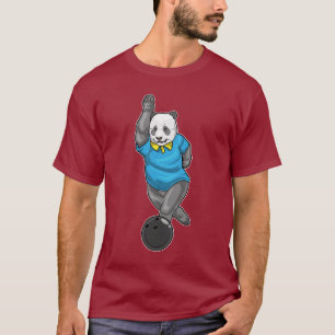 T-shirt Panda Bowling