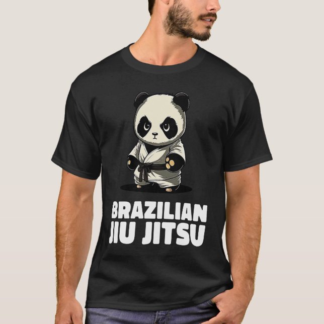 T-shirt Panda Brazilian Jiu Jitsu and Grappling (Devant)