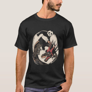 T-shirt Panda chevauchant le dragon chinois
