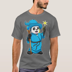 T-shirt Panda comme Assistant avec baguette magique
