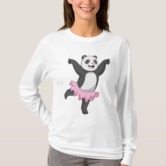 T-shirt Panda comme Ballerina au Ballet (Devant)