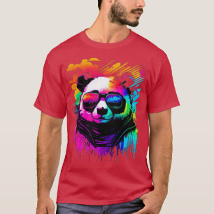 T-shirt Panda cool avec lunettes de soleil Graphisme
