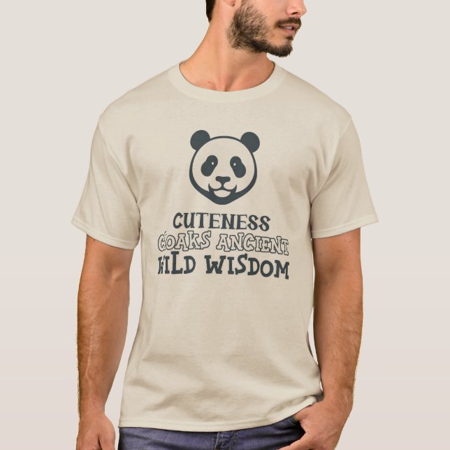 T-shirt Panda Cute Express Feast Design (Devant)