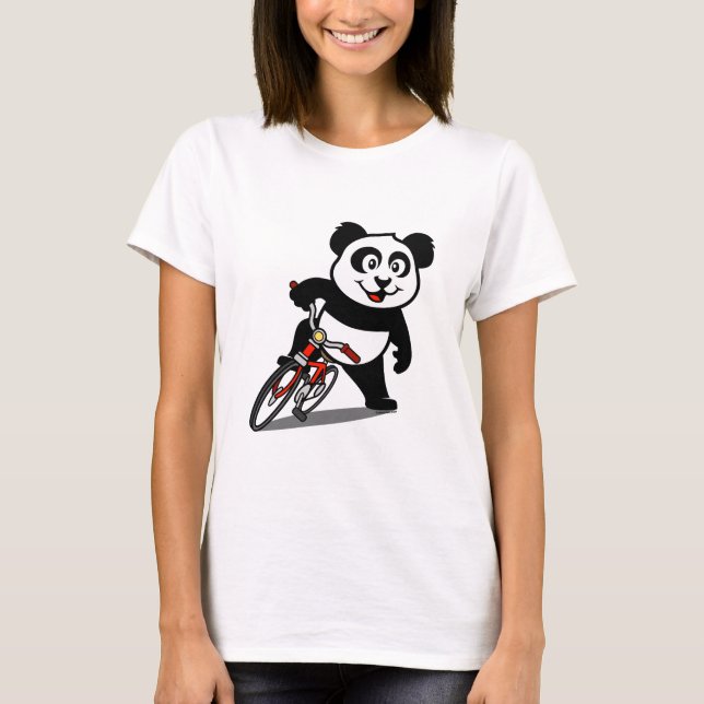 T-shirt Panda cyclable mignonne (Devant)