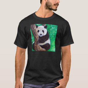 T-shirt Panda dans une peinture d'arbre