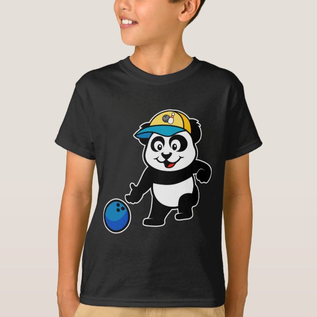 T-shirt Panda de bowling (Devant)