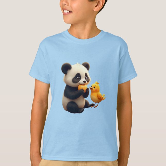 T-shirt panda de dessin (Devant)