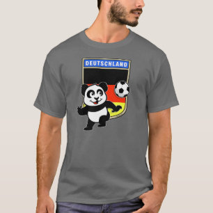 T-shirt Panda de football allemand (chemises noires)
