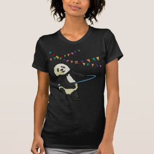 T-shirt Panda de Hoola Hooping, chemise foncée