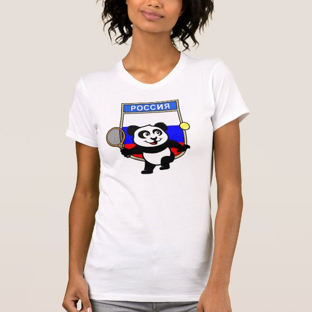 T-shirt Panda de tennis de Russie (Devant)