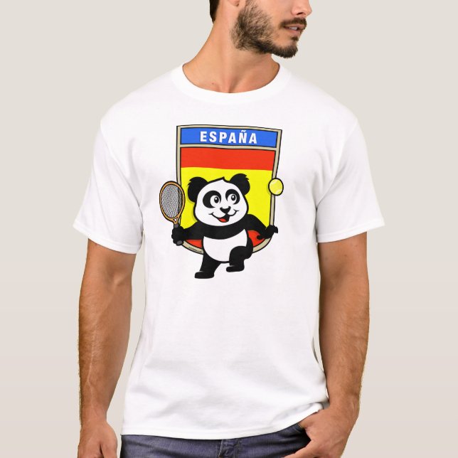 T-shirt Panda de tennis d'Espagne (Devant)