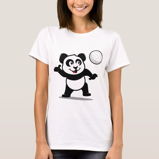T-shirt Panda de volley-ball (Devant)