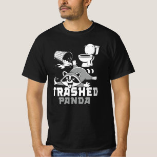 T-shirt Panda Dégradé Drôle Style Humour Raton Laveur