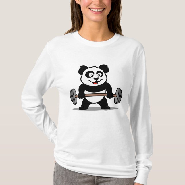T-shirt Panda d'haltérophilie (Devant)