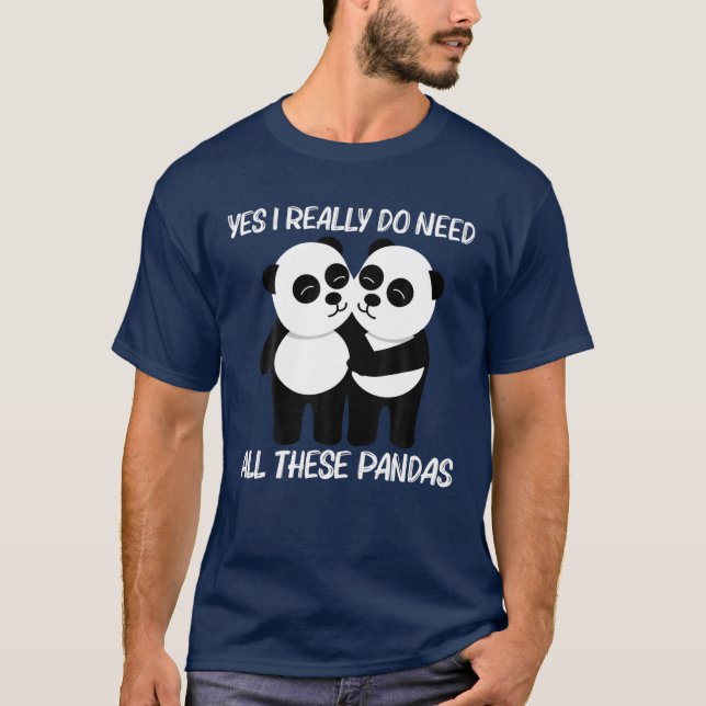 T-shirt Panda Drôle Pour Hommes Femmes Pandas Géants Chino (Devant)
