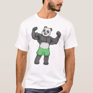 T-shirt Panda en Bodybuilder au Bodybuilding