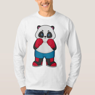 T-shirt Panda en boîte avec gants de boxe