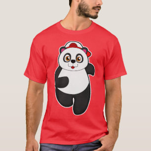 T-shirt Panda en train de courir avec cap