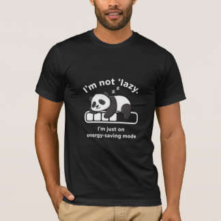 T-shirt Panda Endormi et Compréhensible - Pas Paresseux, J