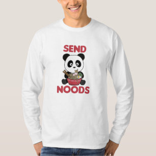 T-shirt Panda Envoyer Noods Ramen Cute Kawaii Noodas Panda