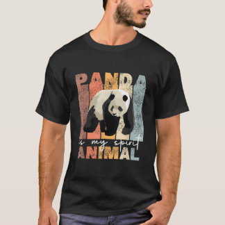 T-shirt Panda est mon animal spirituel Panda Pandas