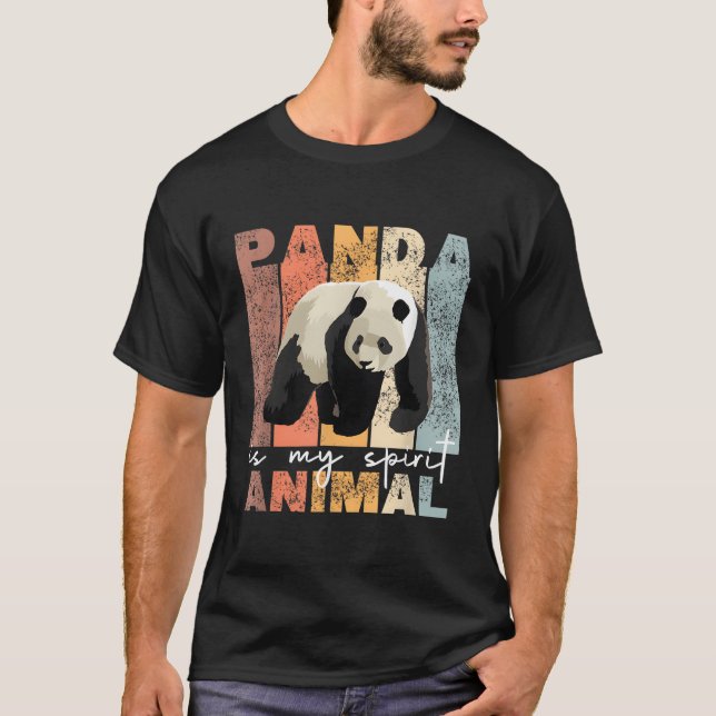 T-shirt Panda Est Mon Esprit Animal Panda Pandas (Devant)
