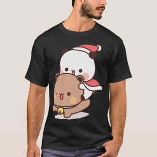 T-shirt Panda Et Brownie Bear Couple, Joyeux Noël Act