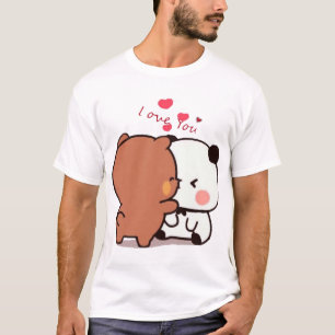 T-shirt Panda Et Brownie - Véritable Amour BuBu DuDu Coupl