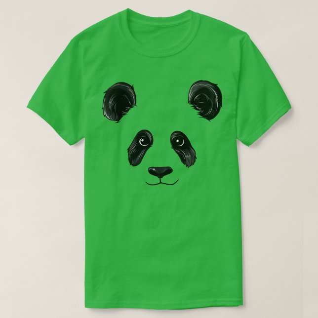 T-shirt Panda Face Drôle Pandas tête d'ours Halloween Cost (Design devant)