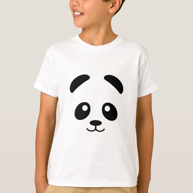 T-shirt Panda face | T-shirt de la mignonne panda  (Devant)