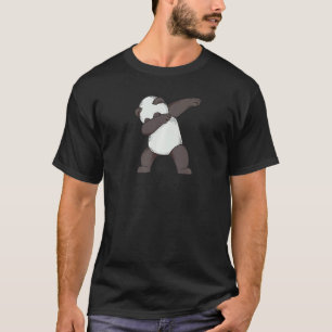 T-shirt Panda Fer Noir Et Blanc Avec Points Dans L'Armatur
