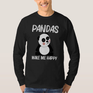 T-shirt Panda For Men Women Black White Bear Cub