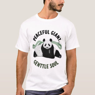 T-shirt Panda géant paisible avec conception douce de l'âm