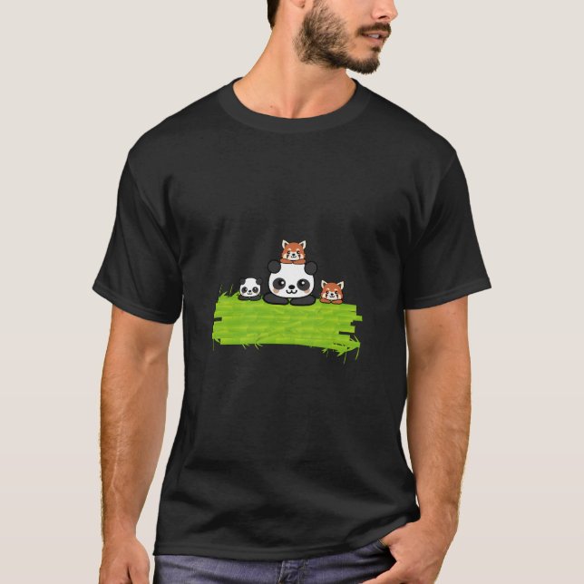 T-shirt Panda Géant Pandamonium Cute (Devant)