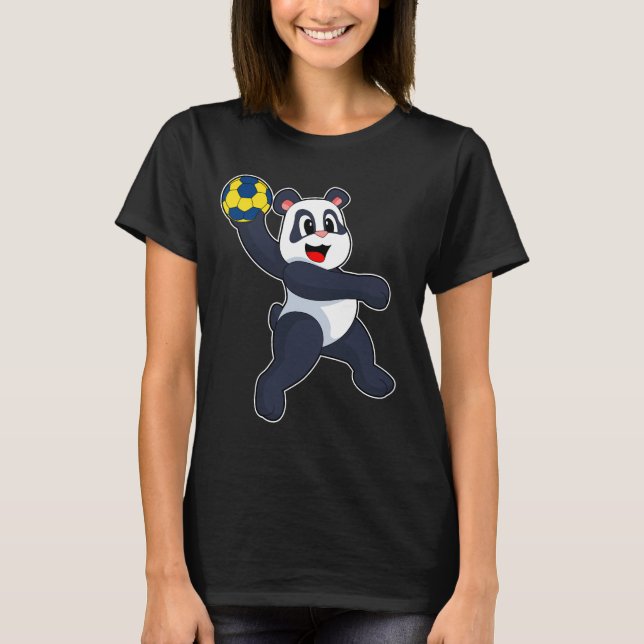 T-shirt Panda Handball player Handball (Devant)