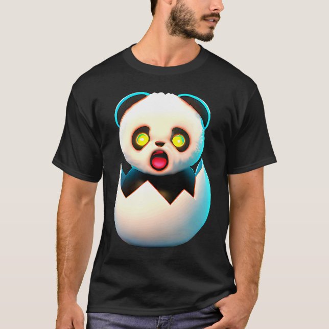 T-shirt Panda hatches from egg (Devant)