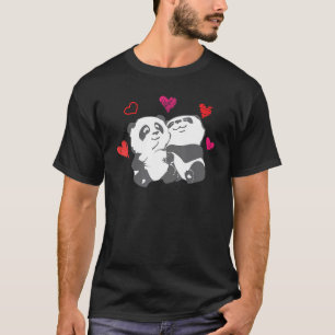 T-shirt Panda Heart Zoo Animal Ours Animal