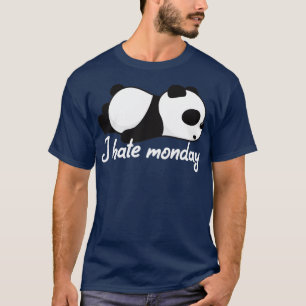 T-shirt Panda je déteste lundi