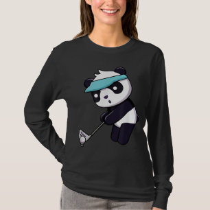 T-shirt Panda Jouer Golf Drôle Animal Golfeur Panda Ours