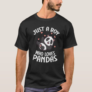 T-shirt Panda Juste Un Garçon Qui Aime Les Pandas