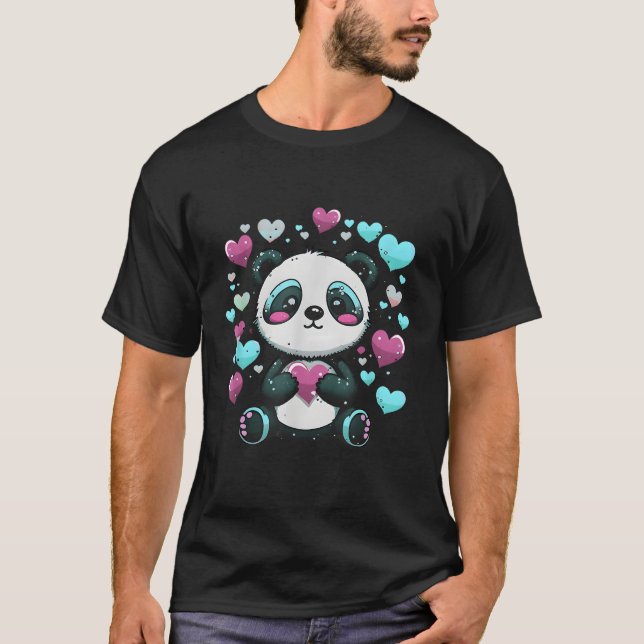 T-shirt Panda K Blue He Coony Panda (Devant)