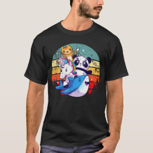 T-shirt Panda Koala Licorne Drôle Vintage Alien Gangsta Ga