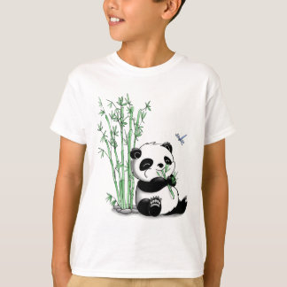 T-shirt Panda mangeant le bambou