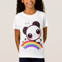 Panda mignon avec la nourriture de kawaii sur