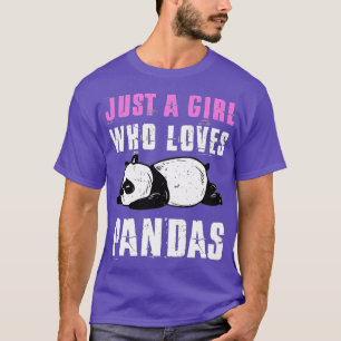 T-shirt Panda mignonne juste une fille qui aime les pandas