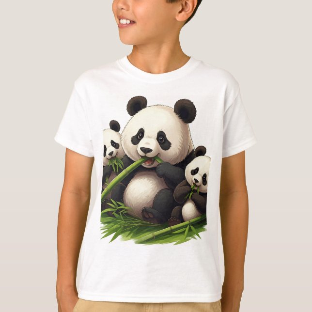 T-shirt Panda Munchies : Une Bonanza Bambou ! (Devant)